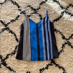 Blue striped camisole tank. New without tags.